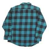 ST JOHNS BAY Mens Blue & Black Checked Shirt XL Casual Button-Down Long Sleeve