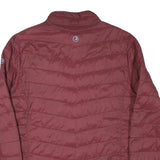 SHERPA Mens Maroon Red Jacket S Polyester Blend Quilted Zip Outdoor Lightweight