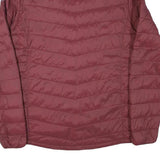 SHERPA Mens Maroon Red Jacket S Polyester Blend Quilted Zip Outdoor Lightweight