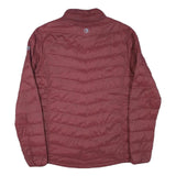 SHERPA Mens Maroon Red Jacket S Polyester Blend Quilted Zip Outdoor Lightweight