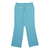 Womens Regular Blue Trousers W30 L30 Zip Pocketed Casual Fit