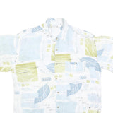 SCHILD Mens Blue & Green Pattern Shirt L Casual Cotton Blend Summer Style