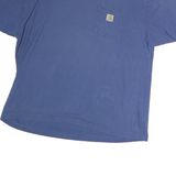 CARHARTT Mens Blue XL Pocket Crew Neck Short Sleeve T-Shirt Cotton Casual