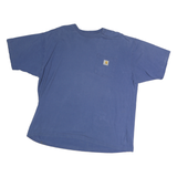 CARHARTT Mens Blue XL Pocket Crew Neck Short Sleeve T-Shirt Cotton Casual