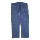 DICKIES Mens Regular Fit Blue Denim Jeans W38 L30 Zip Closure Cotton Blend