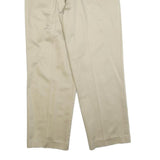DOCKERS Mens Regular Beige Cotton Blend Trousers W32 L30 Classic Zip Closure