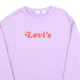 LEVI'S Womens Lilac Purple Sweatshirt S Crew Neck Cotton Pullover Casual