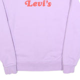 LEVI'S Womens Lilac Purple Sweatshirt S Crew Neck Cotton Pullover Casual