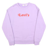 LEVI'S Womens Lilac Purple Sweatshirt S Crew Neck Cotton Pullover Casual