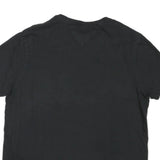 TOMMY HILFIGER Mens Black Hilfiger Graphic T-Shirt M Short Sleeve Crew Neck