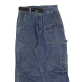 JHYO Womens Blue Relaxed Tapered Denim Medium W30 L25 Cargo Pocket Casual