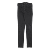 LEVI'S Womens Black Slim Skinny Denim Jeans Cotton Blend W26 L32 Zip