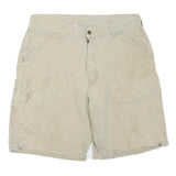 CARHARTT Mens Shorts Beige M W34 Casual Cotton Blend Workwear