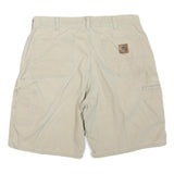 CARHARTT Mens Shorts Beige M W34 Casual Cotton Blend Workwear