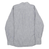 TED BAKER Mens Grey Cotton Blend Casual Shirt L Button Collar Long Sleeve
