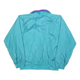 LANDS END Womens Teal & Purple Classic Jacket S Nylon Windbreaker Outdoor Zip
