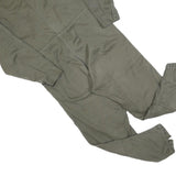 Mens Green Cotton Blend Dungarees Regular Fit Zip Closure M W42 L26 Utility