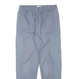 COS Mens Relaxed Blue Cargo Trousers W30 L28 Cotton Blend Casual Everyday