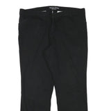 DICKIES Womens Black Cotton Blend Regular Fit Straight Leg Trousers W38 L30