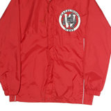 CHAMPION Mens Red Hazelwood West Logo Zip Jacket S Polyester Hooded Sportswear