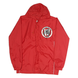 CHAMPION Mens Red Hazelwood West Logo Zip Jacket S Polyester Hooded Sportswear