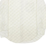 Mens White Polyester Blend Plain Shirt M Classic Collar Long Sleeve Button