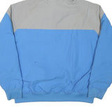 NIKE Mens Grey & Blue Zip Hooded Jacket M Polyester Blend Colourblock Casual