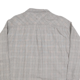 DICKIES Mens Grey Check Shirt XL Cotton Blend Casual Workwear Buttoned