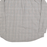 DICKIES Mens Grey Check Shirt XL Cotton Blend Casual Workwear Buttoned