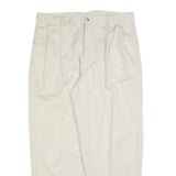 NAUTICA Mens Regular Fit Beige Cotton Blend Trousers W38 L30 Casual Zip
