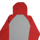 RUSSELL ATHLETIC Mens Red & Grey Southwood Knights Baseball Hoodie L Cotton