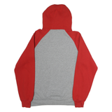 RUSSELL ATHLETIC Mens Red & Grey Southwood Knights Baseball Hoodie L Cotton