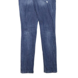 GUESS Womens Slim Blue Denim Light Wash W29 L31 Embroidered Casual Jeans