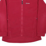 BERGHAUS Womens Red Jacket M Polyester Blend Plain Zip Outdoor Casual Warm
