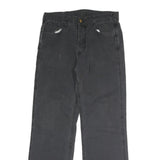 CARHARTT Mens Cotton Blend Black Regular Straight Trousers W32 L31 Durable