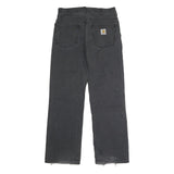 CARHARTT Mens Cotton Blend Black Regular Straight Trousers W32 L31 Durable