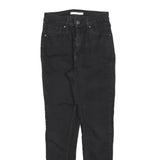 LEVI'S 721 Womens Jeans Black Slim Skinny Denim W27 L28 Stretch Zip