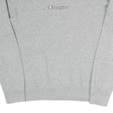 CHAMPION Womens Grey Crew Neck M Logo Cotton Blend Sweatshirt Pullover
