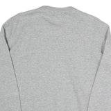 CHAMPION Womens Grey Crew Neck M Logo Cotton Blend Sweatshirt Pullover