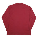 RUSSELL ATHLETIC Mens Red Long Sleeve Crew Neck Cotton T-Shirt XL Plain