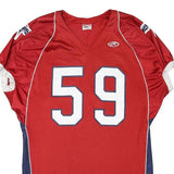 ROWLINGS Mens Red Navy Blue 59 Football T-Shirt 2XL V-Neck Short Sleeve Sport