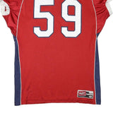 ROWLINGS Mens Red Navy Blue 59 Football T-Shirt 2XL V-Neck Short Sleeve Sport