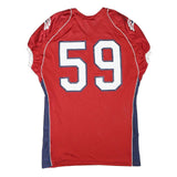 ROWLINGS Mens Red Navy Blue 59 Football T-Shirt 2XL V-Neck Short Sleeve Sport