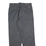 DICKIES Mens Cotton Blend Black Regular Straight Trousers W38 L34 Workwear Zip