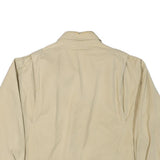 NAUTICA Mens Beige Cotton Blend Bomber Jacket M Plain Zip Classic Casual