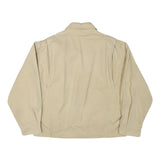 NAUTICA Mens Beige Cotton Blend Bomber Jacket M Plain Zip Classic Casual