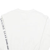 TOMMY JEANS Womens White Sailing Gear Crew Neck XS Cotton Blend Sweatshirt