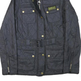 BARBOUR Womens Black Quilted Zip Jacket XXS Polyester Blend Classic Design