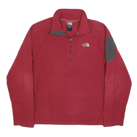 THE NORTH FACE Mens Red & Grey Outdoor Patterned Pullover Crew Neck Basic Knit L