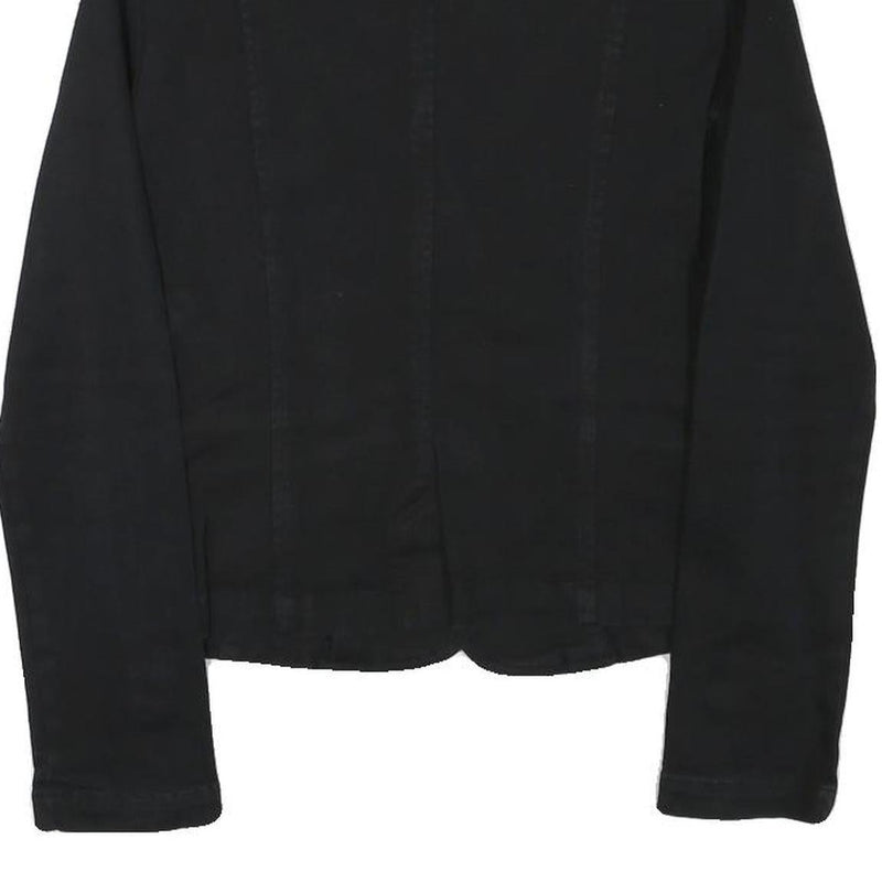 ZARA Womens Black Tailored Jacket XS Cotton Blend Button Plain Classic Style